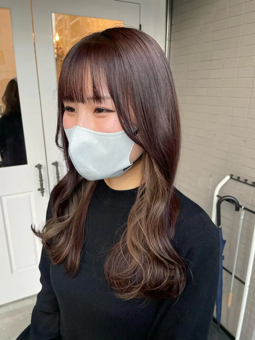 ロング カラー ヘアアレンジ ブリーチ ヘアカラー トリートメント 酸性縮毛矯正 梅田茶屋町 Juriのヘアスタイル