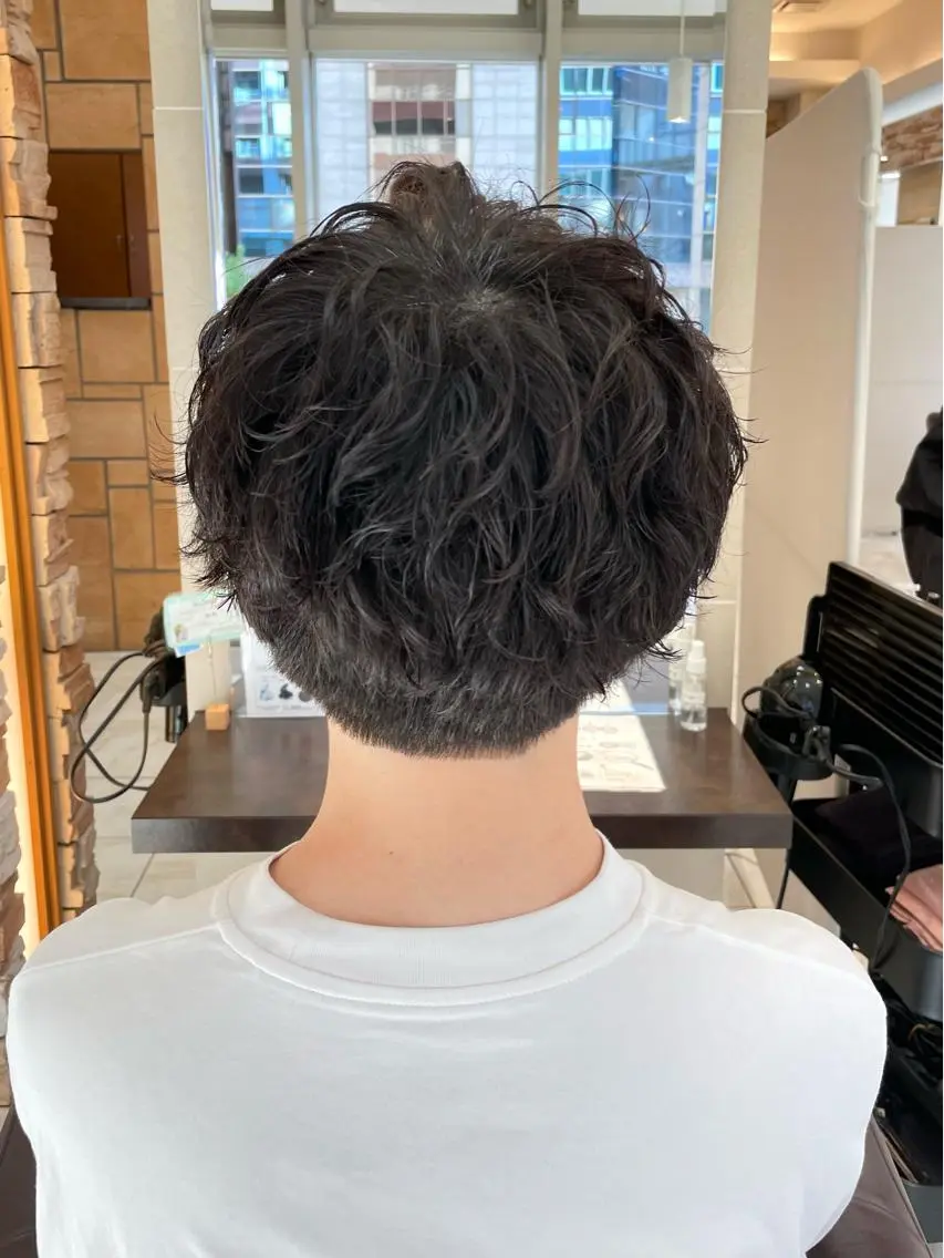 メンズ メンズパーマ カット パーマ 新籾 尚哉のヘアスタイル