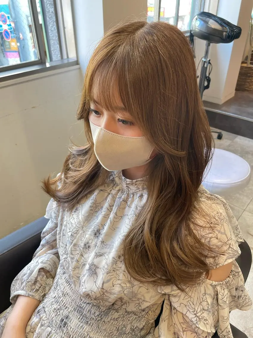 ロング カラー ベージュカラー シアーベージュ 韓国風ヘア カット ヘアカラー トリートメント 💐パーソナルカラー /市橋加菜💐のヘアスタイル