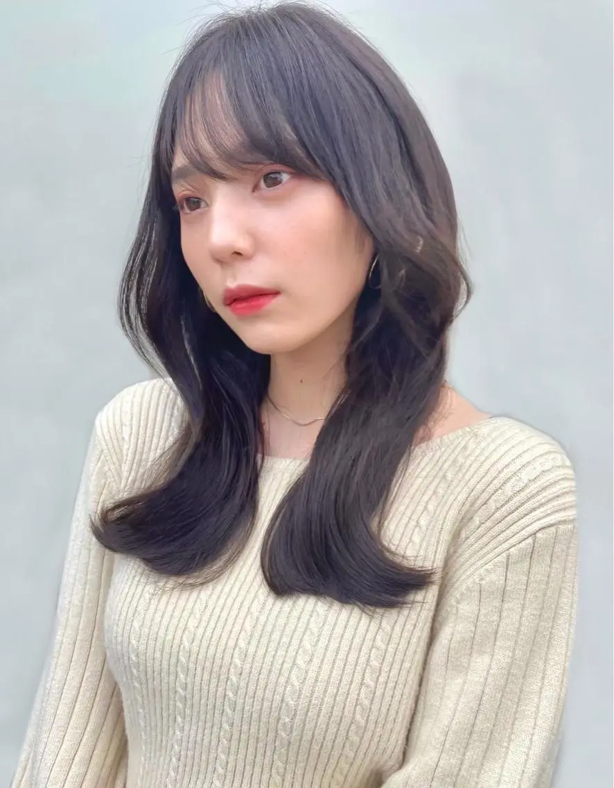 ロング 【韓国ヘア×透明感 カラー】笹谷 莉未のヘアスタイル