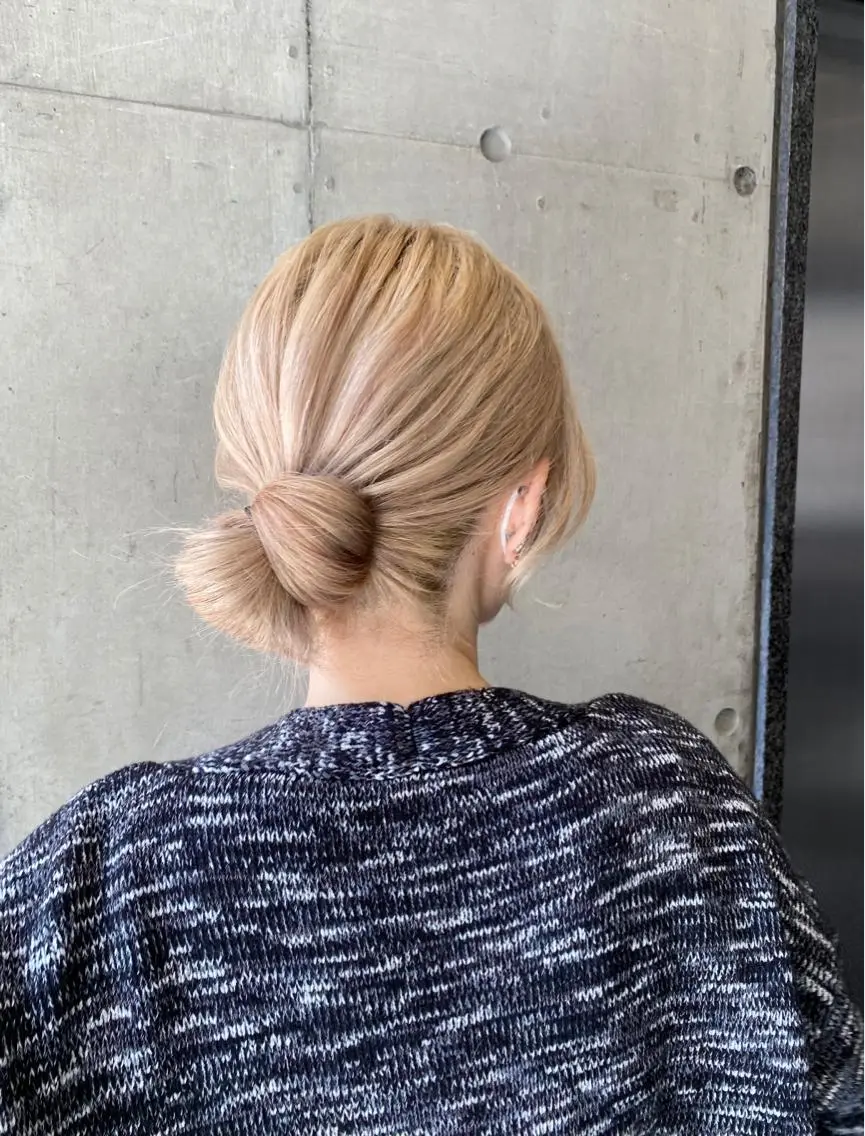 ミディアム ヘアカラー 透け感ベージュ /ミハルのヘアスタイル