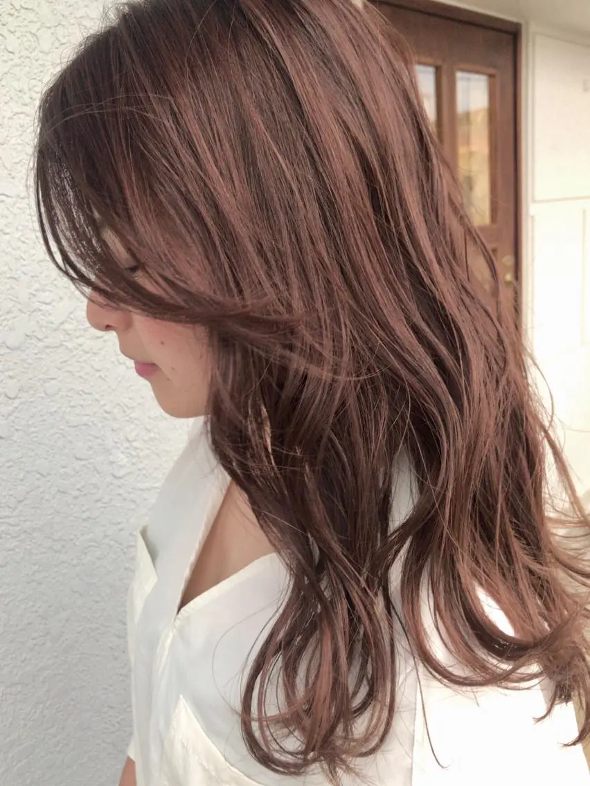 セミロング カラー ベージュカラー レイヤーカット匠 イソザキノリユキのヘアスタイル