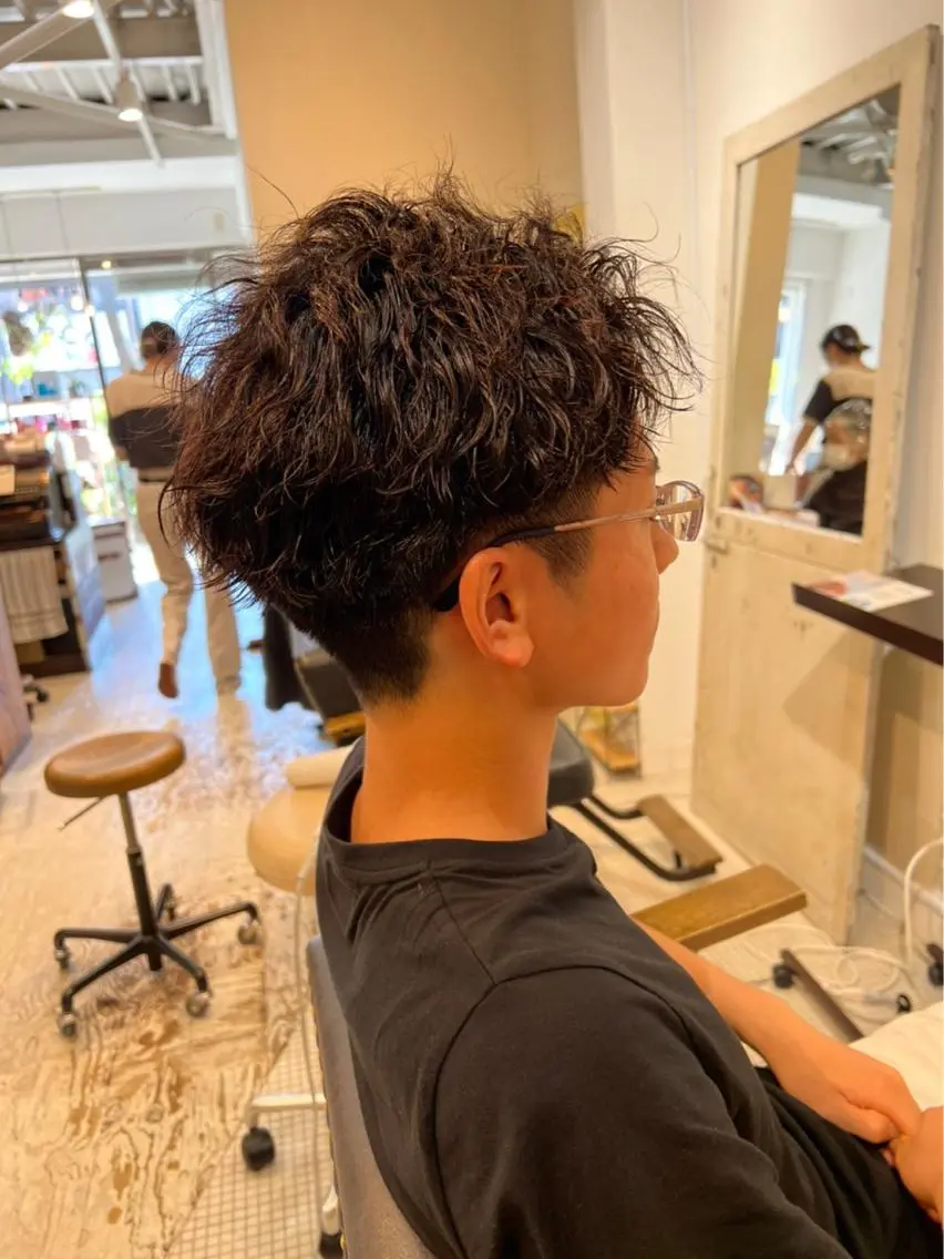 カラー パーマ メンズ あだち 寺田町のヘアスタイル