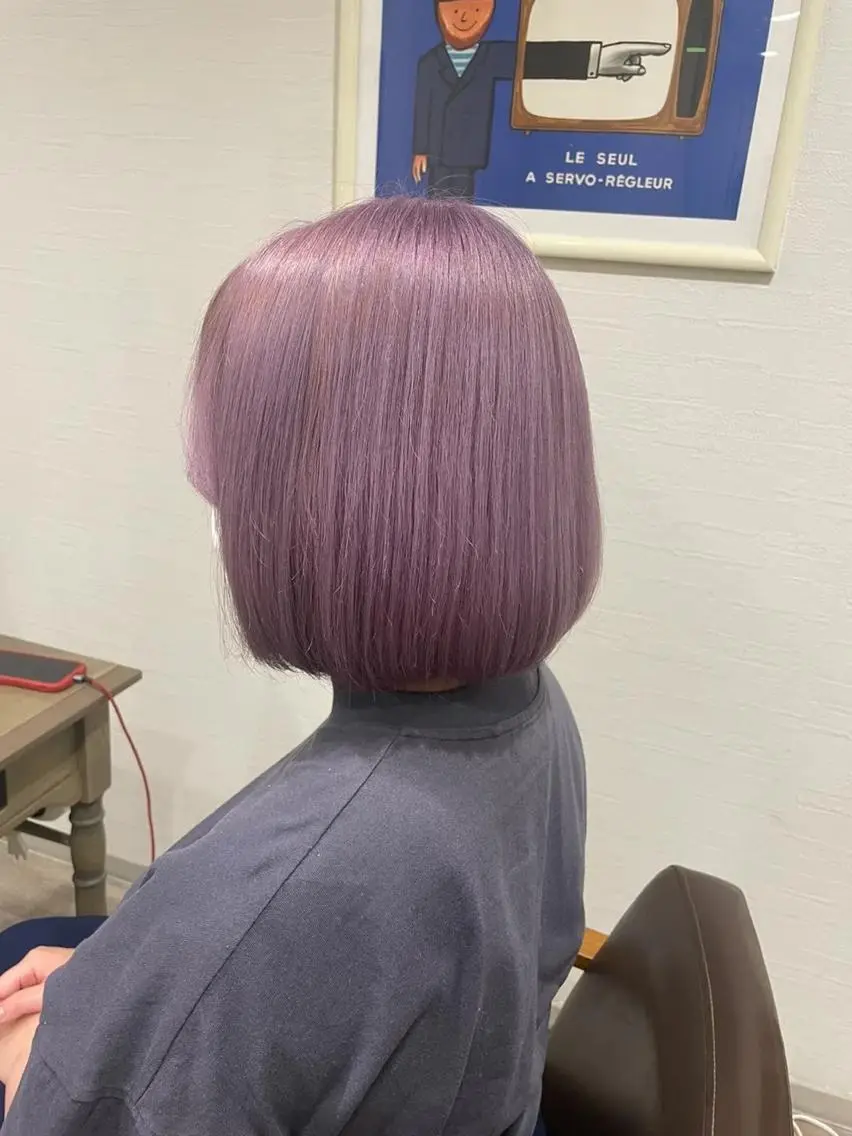 ミディアム 高評価多数◎ コテ巻きパーマ星明夏のヘアスタイル