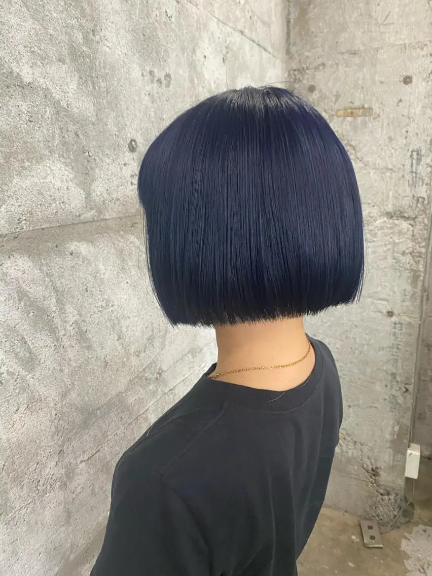 ショート カラー ヘアアレンジ ブリーチ ブルーカラー ヘアカラー トリートメント ［似合わせヘア］ ✂︎OGURO✂︎のヘアスタイル