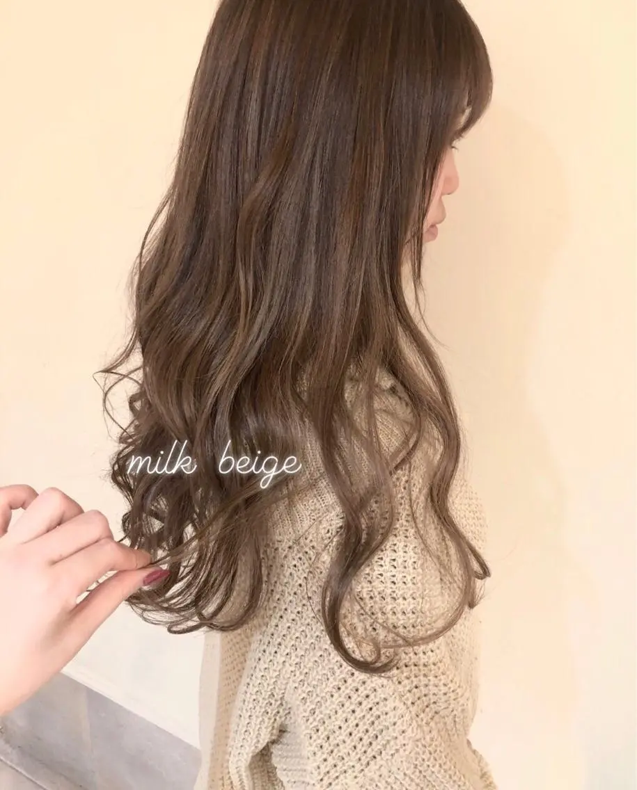 ロング カラー パーマ カット ヘアカラー トリートメント マンツーマン半個室 tamuraのヘアスタイル