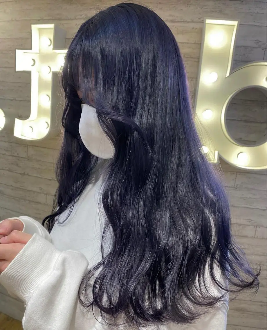 カラー ブルーカラー ブルーラベンダー ラベンダーカラー 中村 彩夏のヘアスタイル