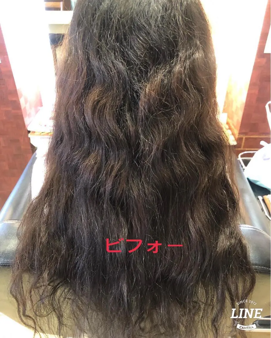 ロング 縮毛矯正 織田 英之のヘアスタイル