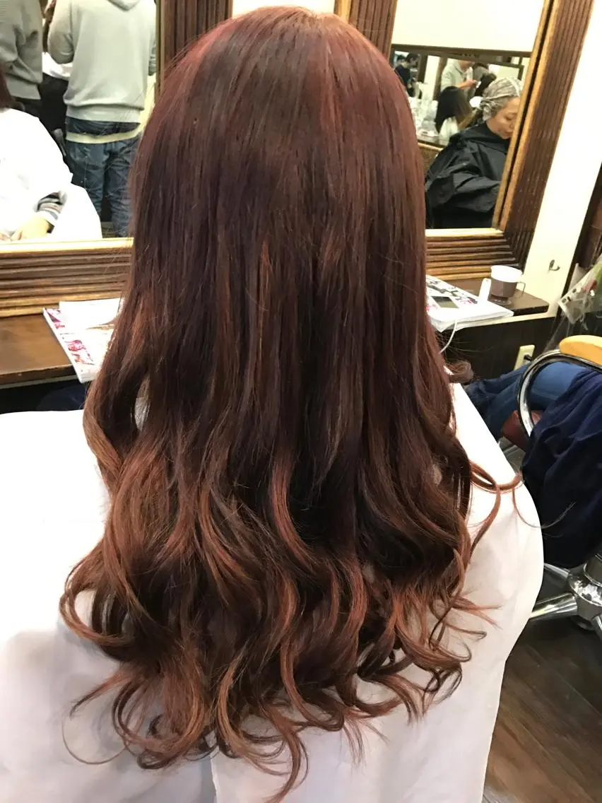ミディアム セミロング ロング カラー 編み込みエクステ ブラウンカラー ピンクカラー ピンクブラウン エクステ ミニモお気に入り数 No.1宍戸雄弥のヘアスタイル