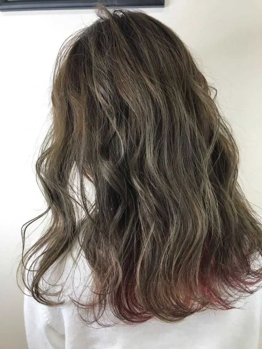 セミロング カラー カット ヘアカラー トリートメント Lien 深井店のヘアスタイル
