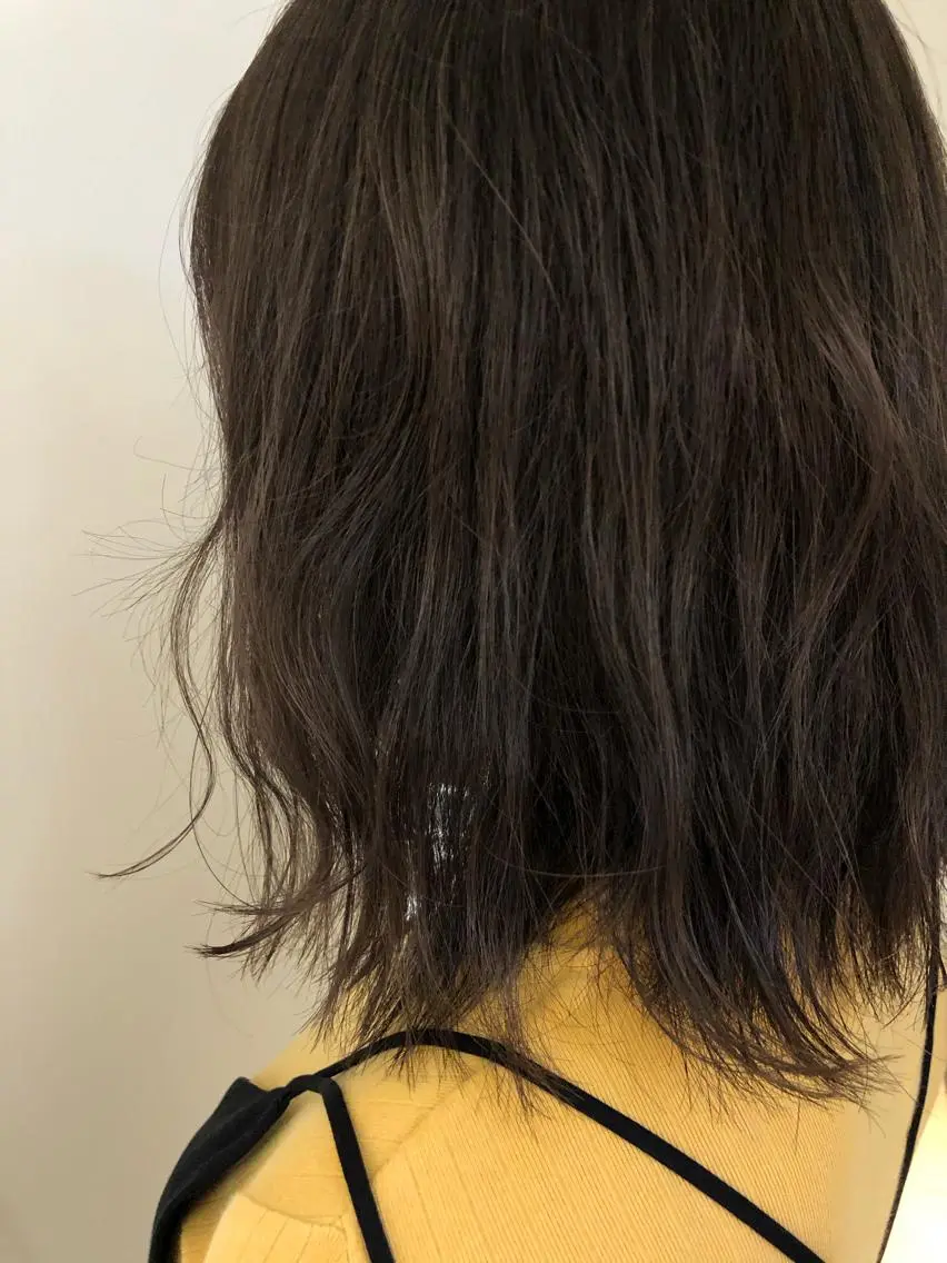 ミディアム カラー グレージュ カット ヘアカラー トリートメント 韓国hair ·͜· watanabeのヘアスタイル