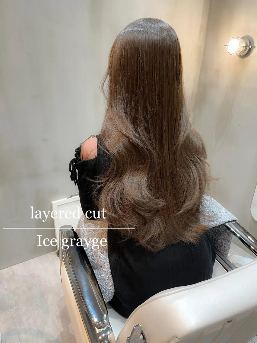 ロング 韓国風ヘア レイヤーカット トリートメント LOMA🇰🇷 銀座クボタのヘアスタイル