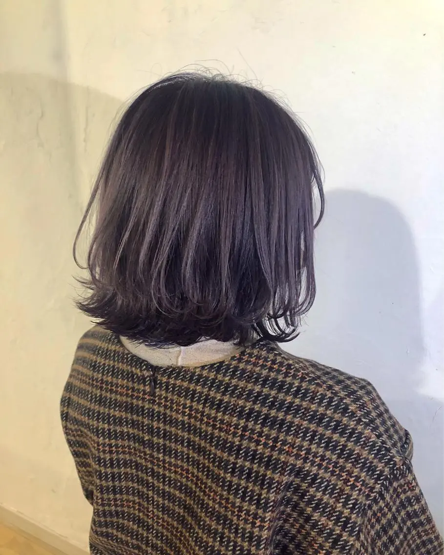 セミロング カラー ブリーチ パープルカラー 🎀 原宿/ブリーチ 🎀 ♡Reina♡のヘアスタイル