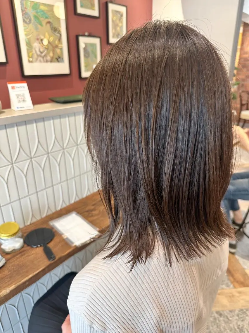 ミディアム カラー ボブ 滝口 江梨🔅のヘアスタイル