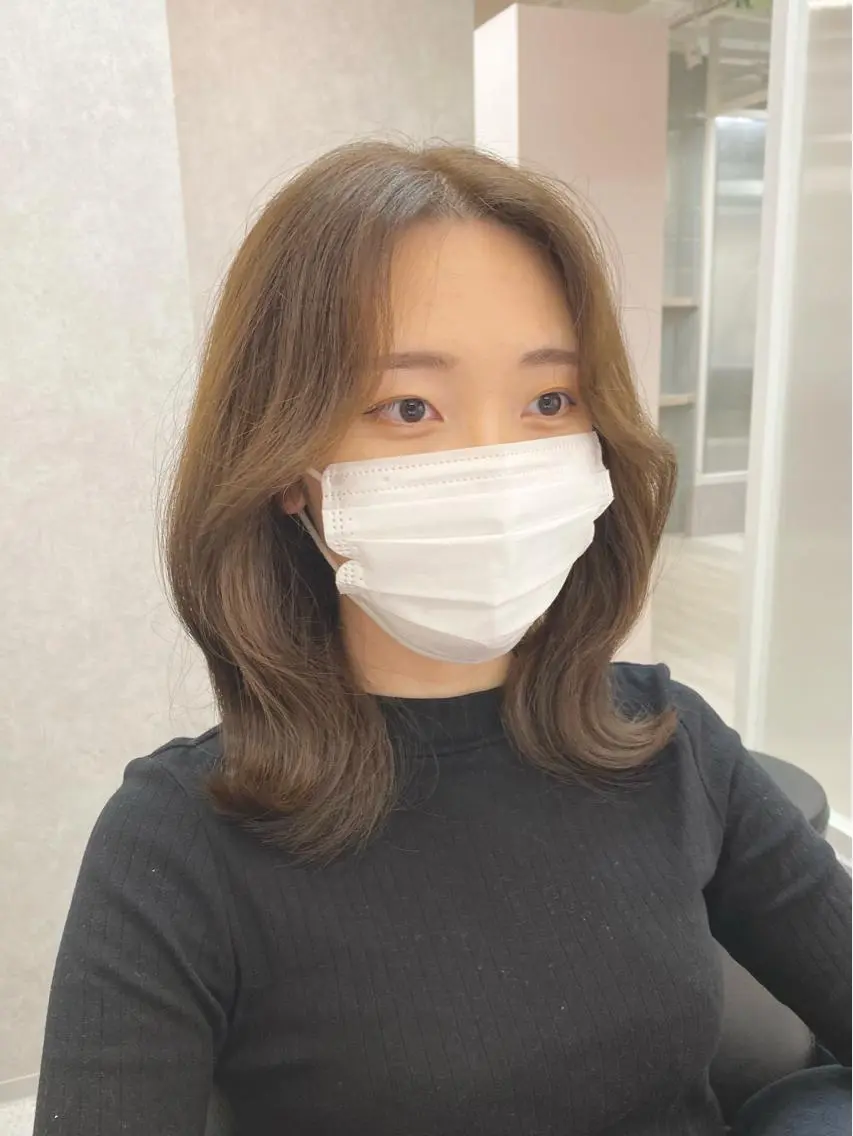 ミディアム カラー 髪質改善、縮毛矯正/ ネモト　マサヒデのヘアスタイル