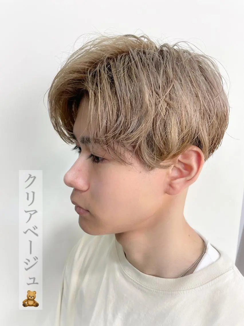 ショート カラー メンズ アイブロウ メンズブリーチ メンズハイライト メンズインナーカラー ブリーチ ケアブリーチ カット ヘアカラー トリートメント メンズ特化🟡個室 口コミ高評価🟡三澤のヘアスタイル