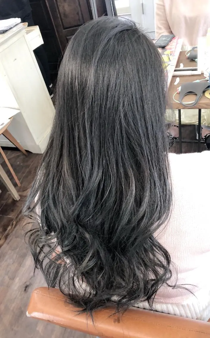 カラー ブリーチ ブルーカラー ブルージュ イルミナカラー カット ヘアカラー トリートメント ヘッドスパ グレージュ/髪質改善 Yamato.hのヘアスタイル