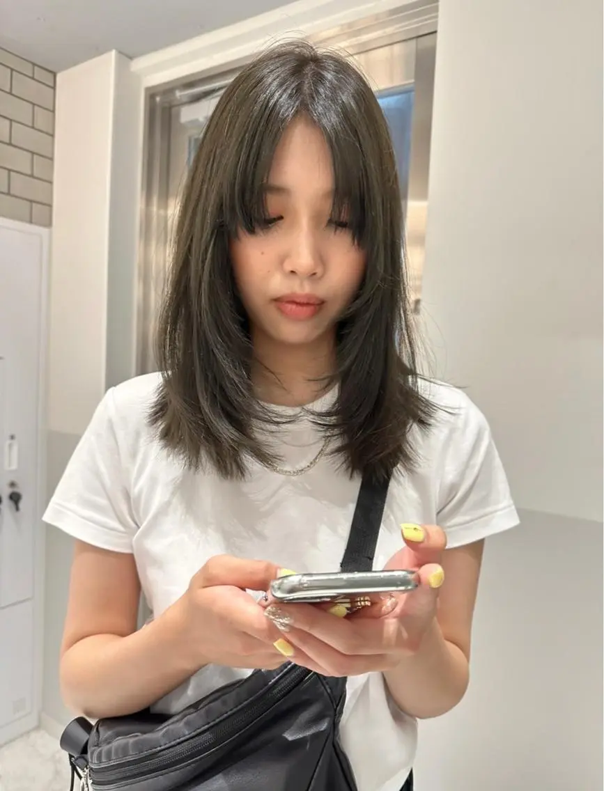 セミロング カット ヘアカラー トリートメント ୨୧柔らかいカラー nozomi ୨୧のヘアスタイル