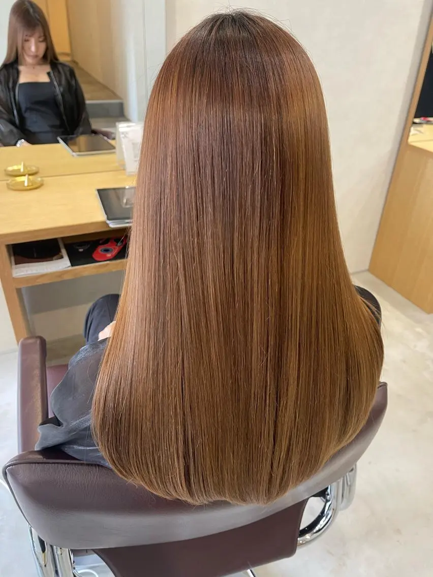 ロング 酸性ストレート ARCHE 心斎橋 常塚のヘアスタイル