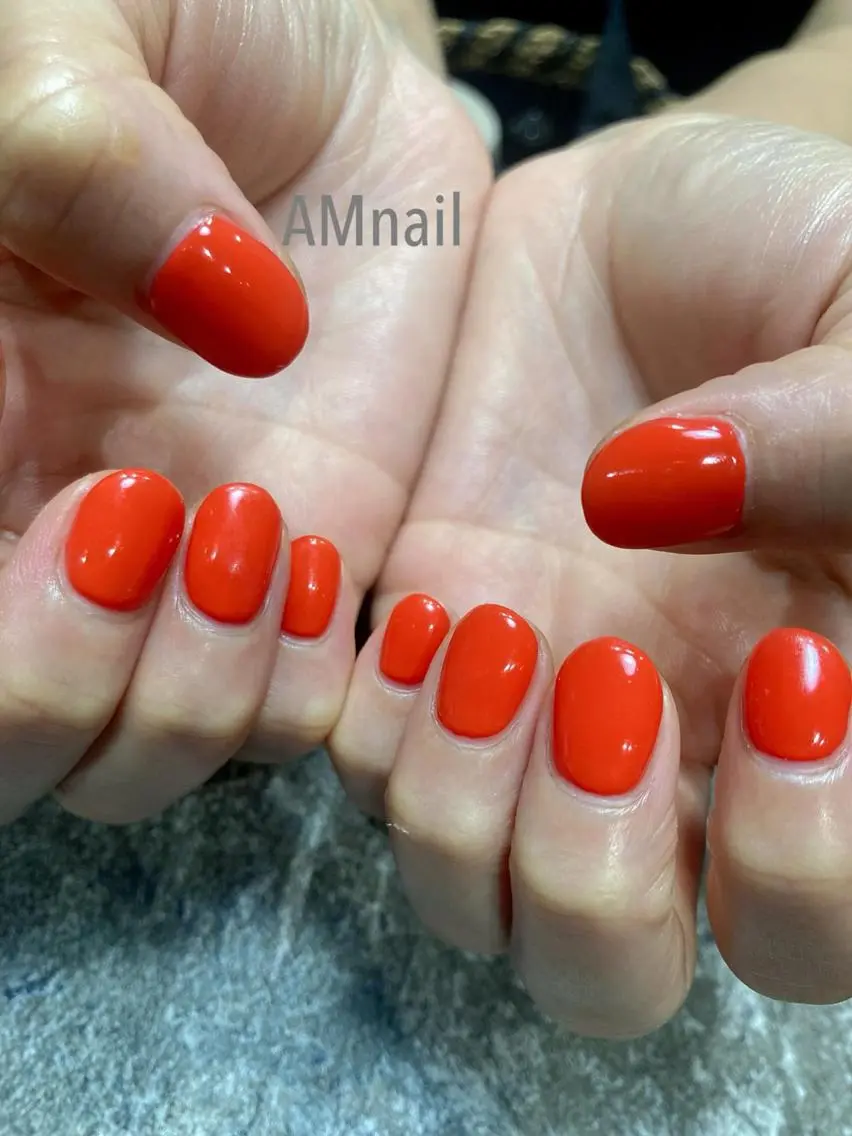 ネイル オフィスネイル ワンカラーネイル シンプルネイル ハンドネイル Am:nail 柏 SUE（スゥ）のネイルデザイン