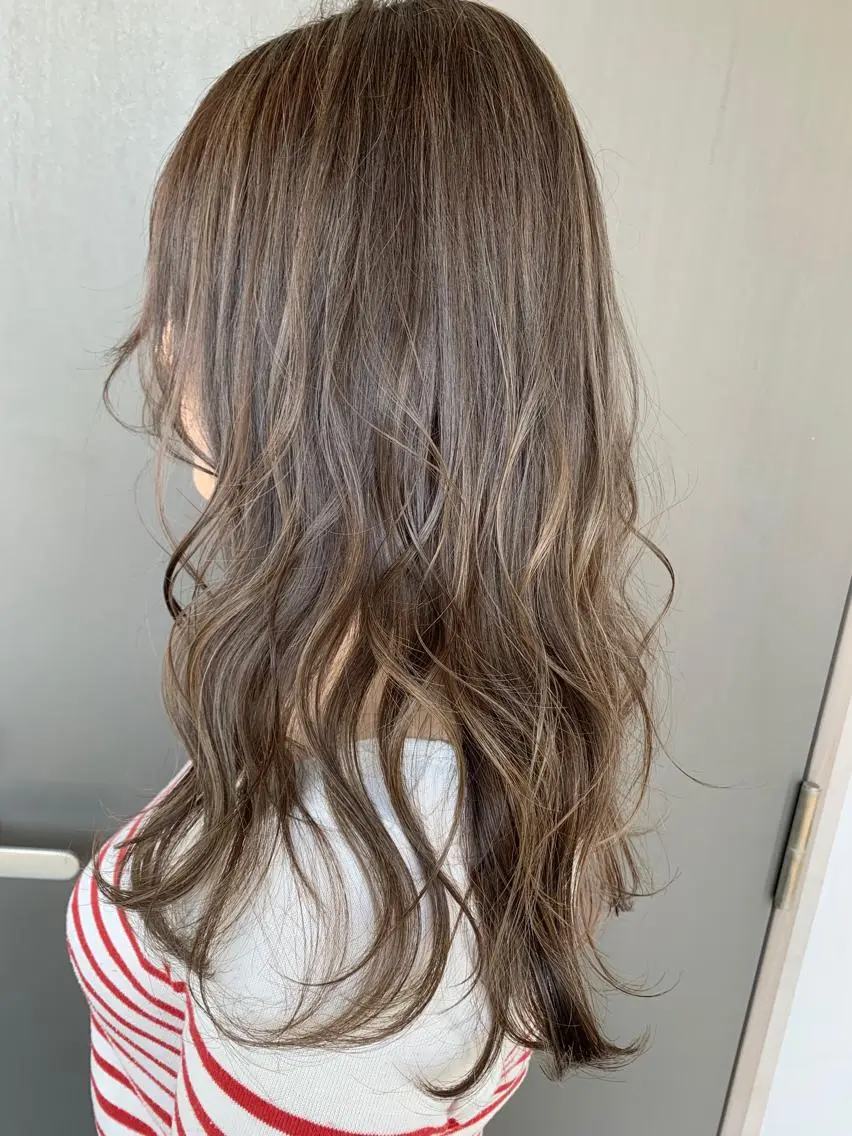 ロング カラー カット ヘアカラー トリートメント 髪質改善will hairdesignのヘアスタイル