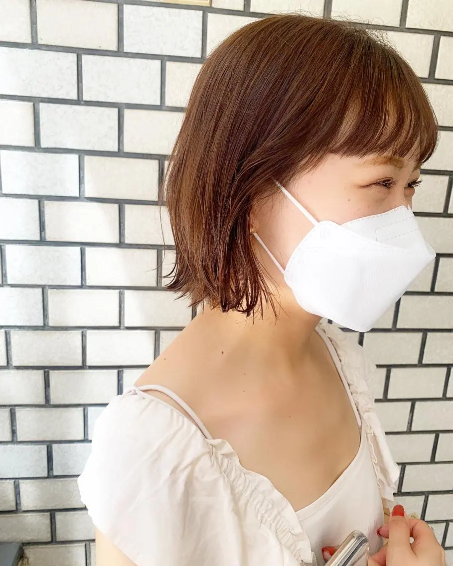 ショート カラー ブラウンカラー ボブ HARUKA ⭐️モデル募集中⭐️のヘアスタイル