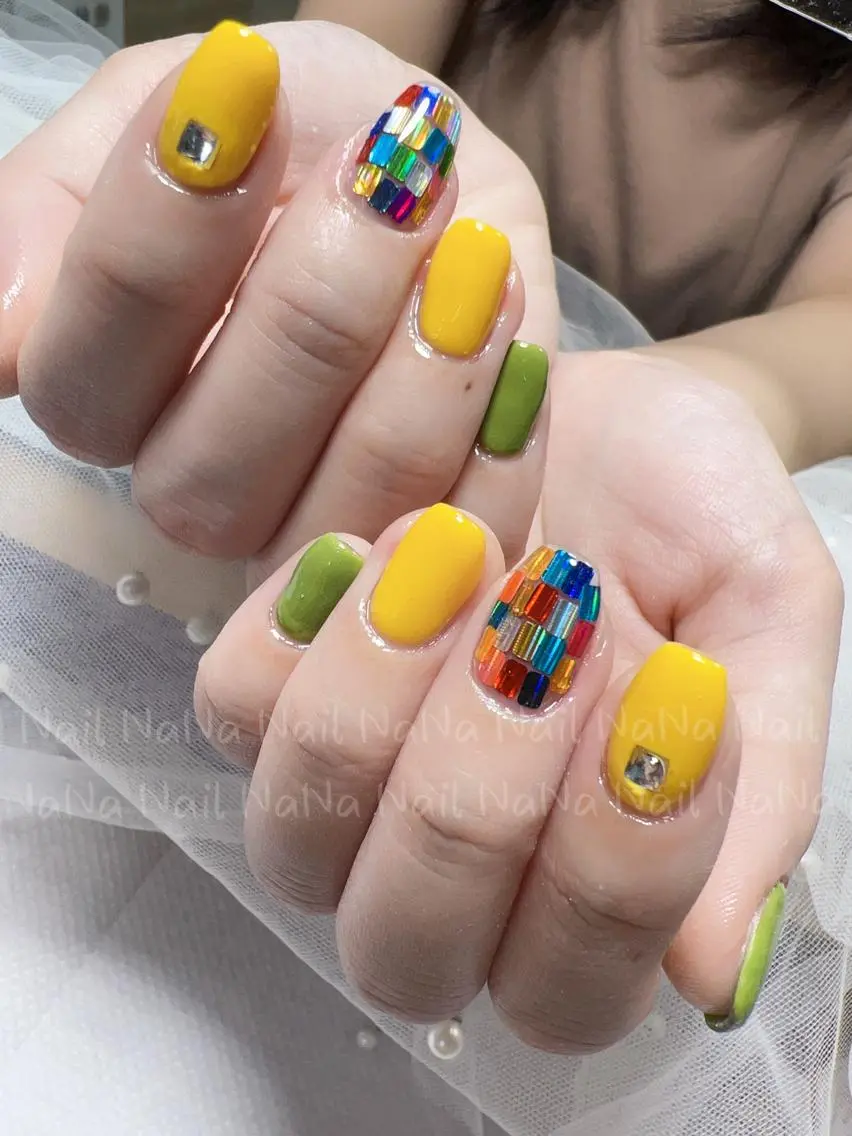 ショート カラー ネイル ハンドネイル Nail NaNaのネイルデザイン