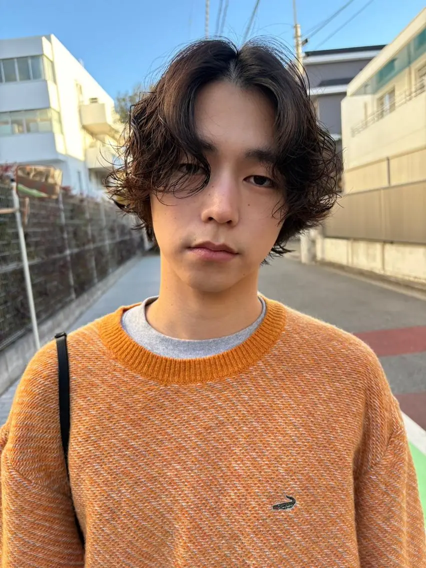 メンズ ショート ショートボブ メンズブリーチ メンズハイライト メンズインナーカラー メンズ韓国風 カット パーマ KOUSUKE /レイヤーカットのヘアスタイル