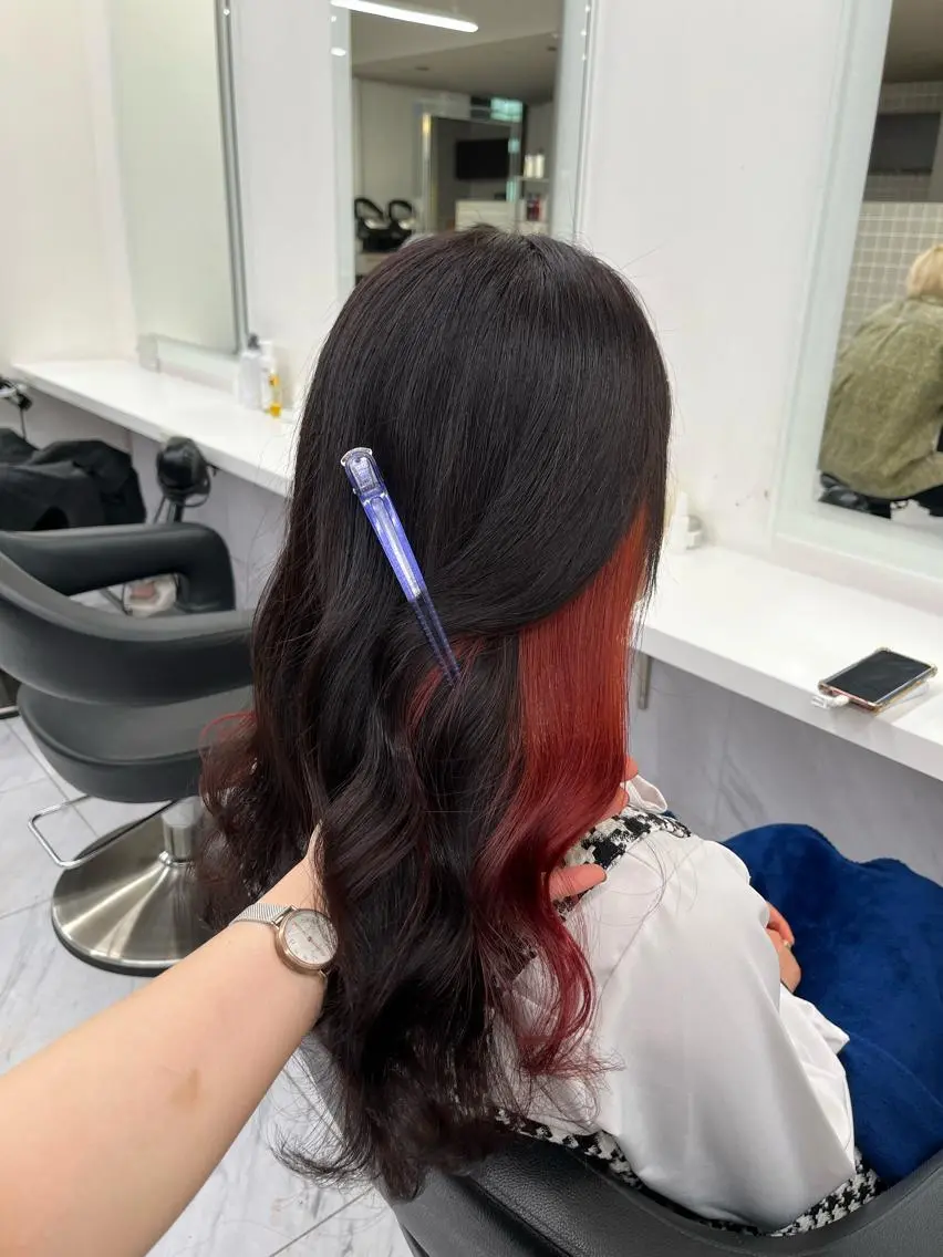 ミディアム ヘアカラー トリートメント ヘッドスパ ヘアセット 寒色/ベージュヘア ブリーチありMiOのヘアスタイル