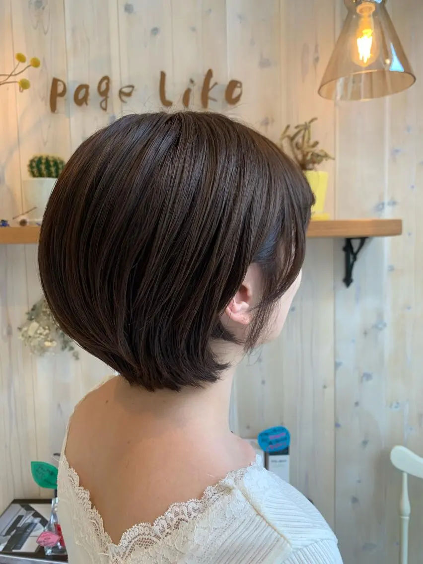ショート カラー 丸みショート パープルカラー ショートヘア アニメオタク美容師/ miharuのヘアスタイル