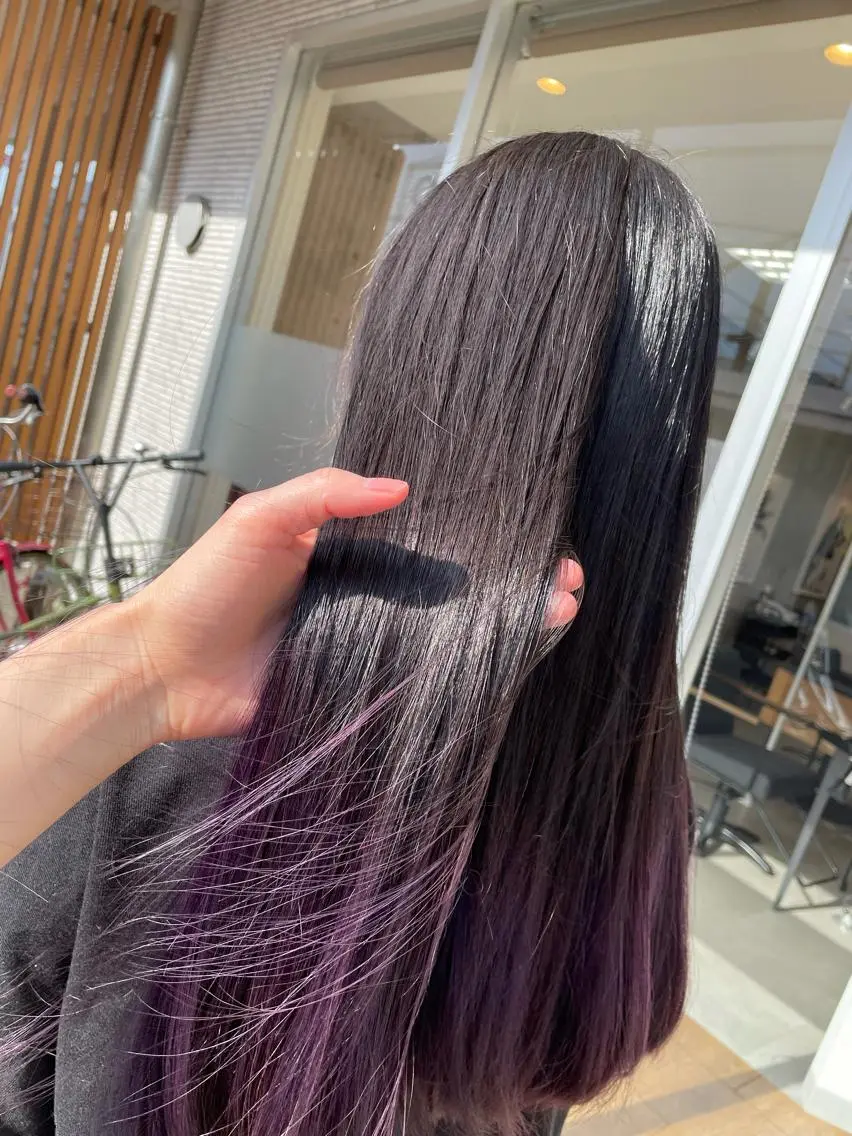 ロング カラー 宮崎 千夏のヘアスタイル