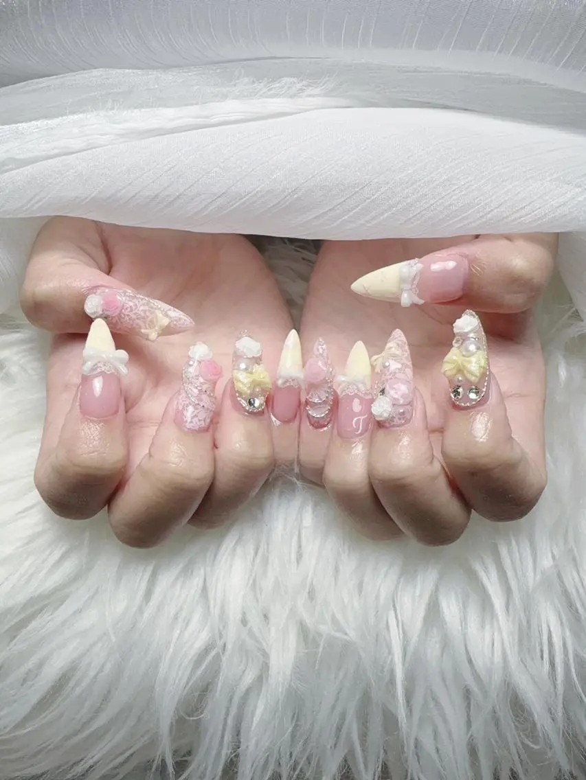 ネイル 成人式 ジェルネイル マグネットネイル 大理石ネイル(マーブル) 持ち込み ハンドネイル K.bi_nail ネイル長さ出し専門店のネイルデザイン