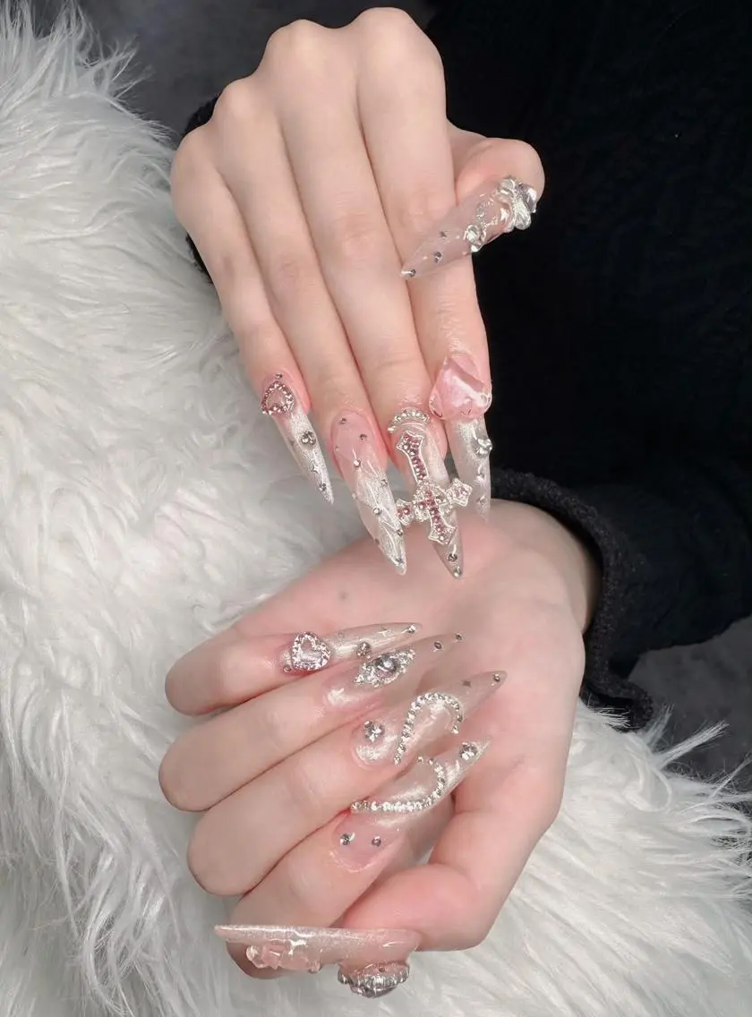 ネイル オーロラネイル チークネイル フットネイル ジェルネイル 韓国ネイル ハンドネイル H.baby Nail Salonのネイルデザイン