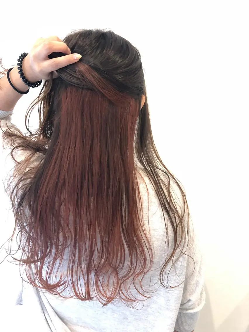 ロング カラー メンズ キッズ ネイル マツエク・マツパ 透明感カラー🤎 ゆりのヘアスタイル