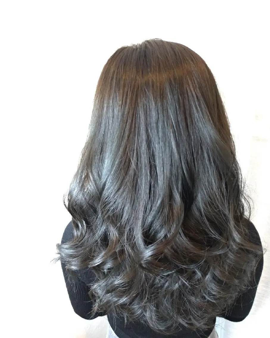 セミロング カット ヘアカラー トリートメント cecilhair 博多 手島のヘアスタイル