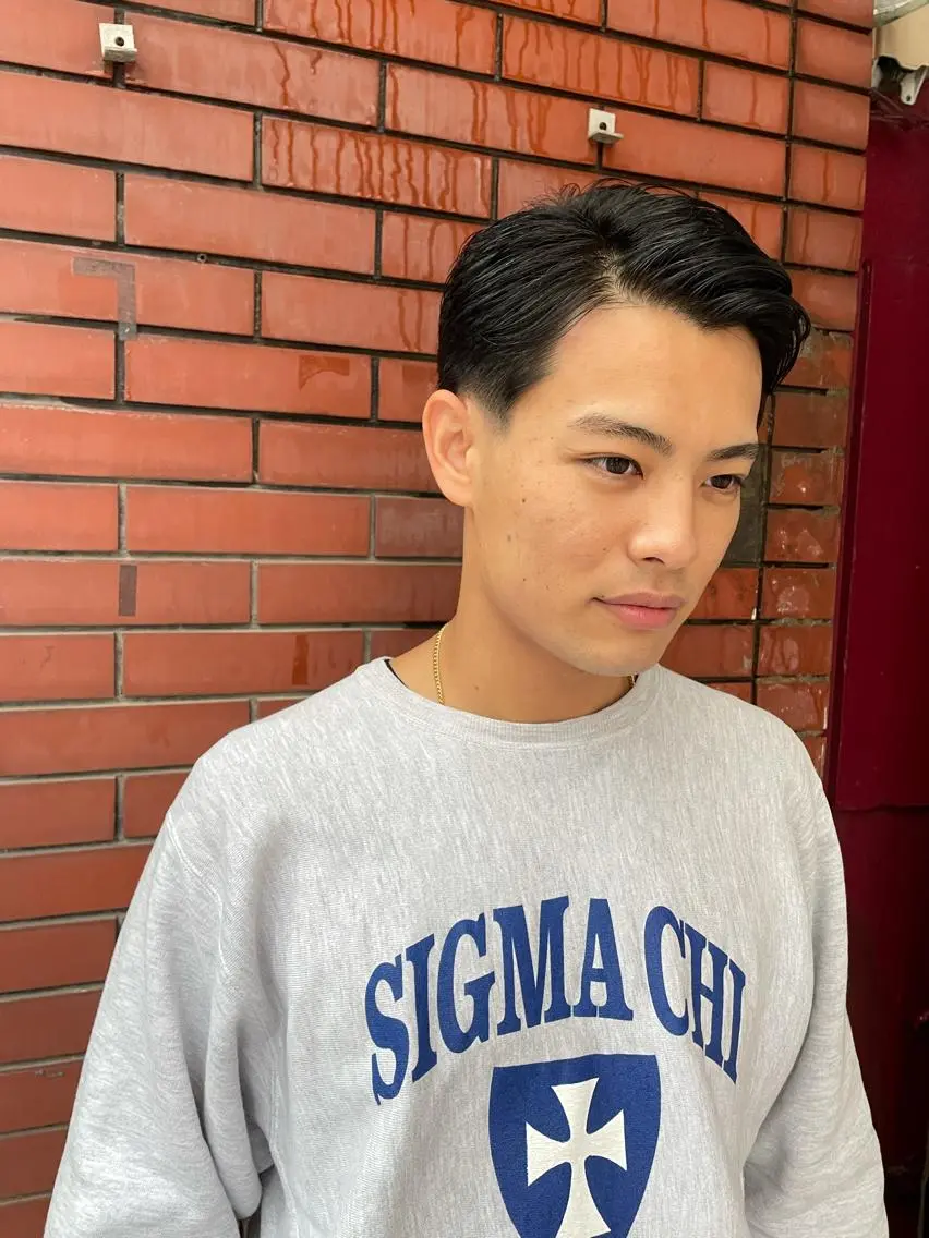 メンズ カット スパイキーパーマ 柏NO1 藤本葉のヘアスタイル
