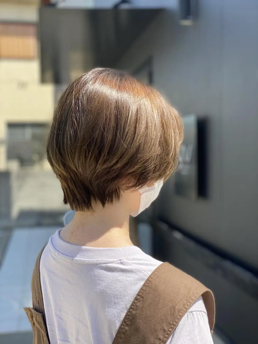 ショート 似合わせ透明感カラー 宇治　ヤマノのヘアスタイル