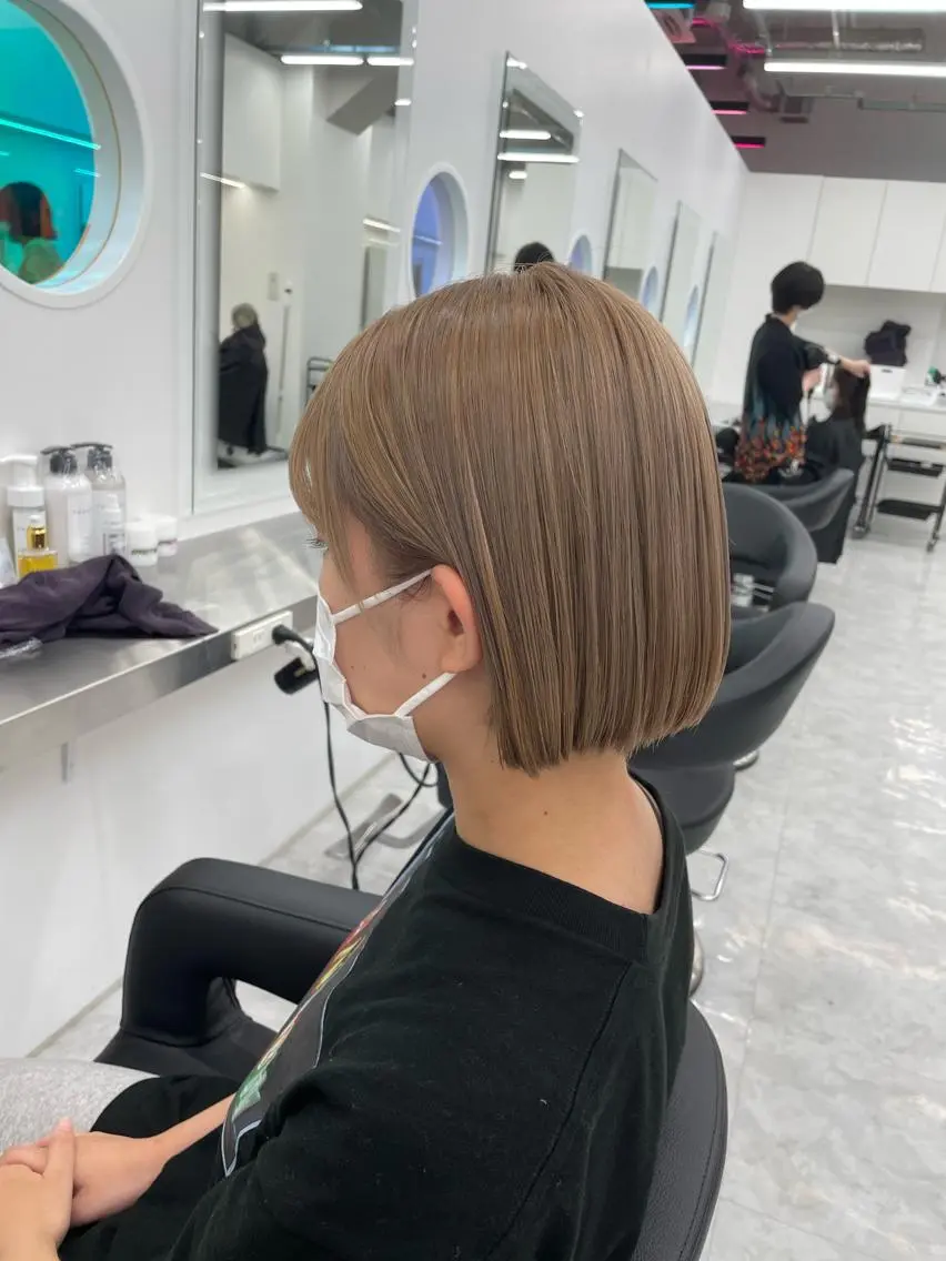 ミディアム ヘアアレンジ カット 縮毛矯正 トリートメント 縮毛矯正/髪質改善/ ブリーチ毛/木元渓太のヘアスタイル