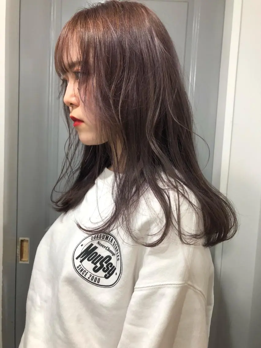 ロング カラー ブリーチ ケアブリーチ ピンクカラー ピンクパープル パープルカラー Pia ツボイ ケイタのヘアスタイル