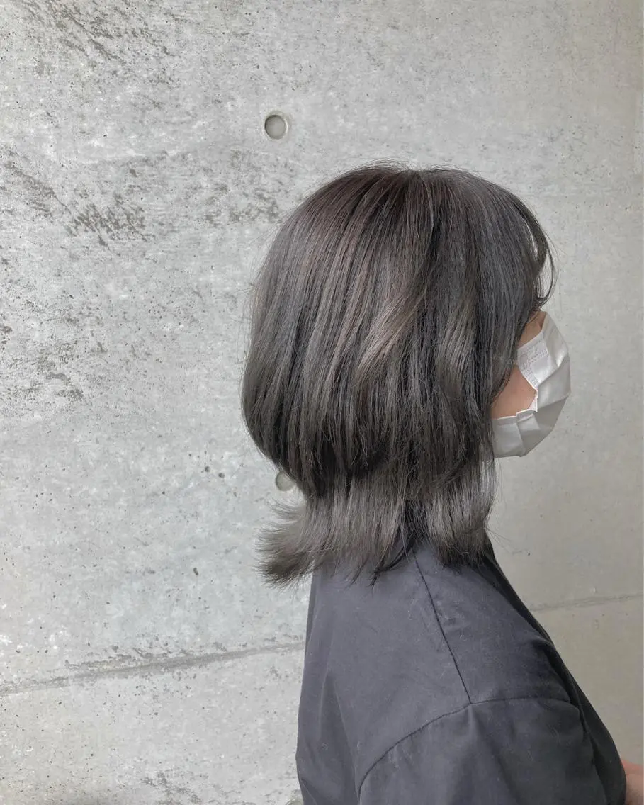 ミディアム カット ヘアカラー トリートメント はまべ です☆のヘアスタイル
