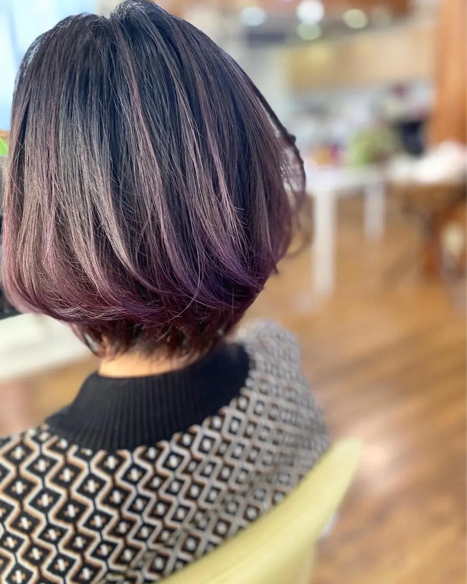 ショート カラー バレイヤージュ レイヤーカット 荒木 ひろかのヘアスタイル