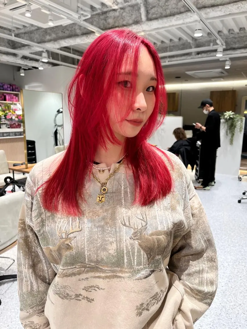 ミディアム カラー ヘアセット🎀パーマ Tsubasaのヘアスタイル