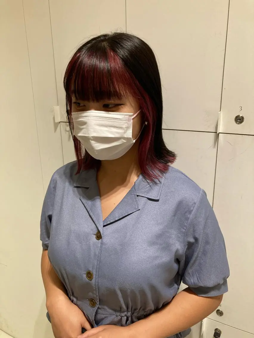 ミディアム カラー ピンクカラー ヘアカラー 透明感カラー🫧 nanohaのヘアスタイル