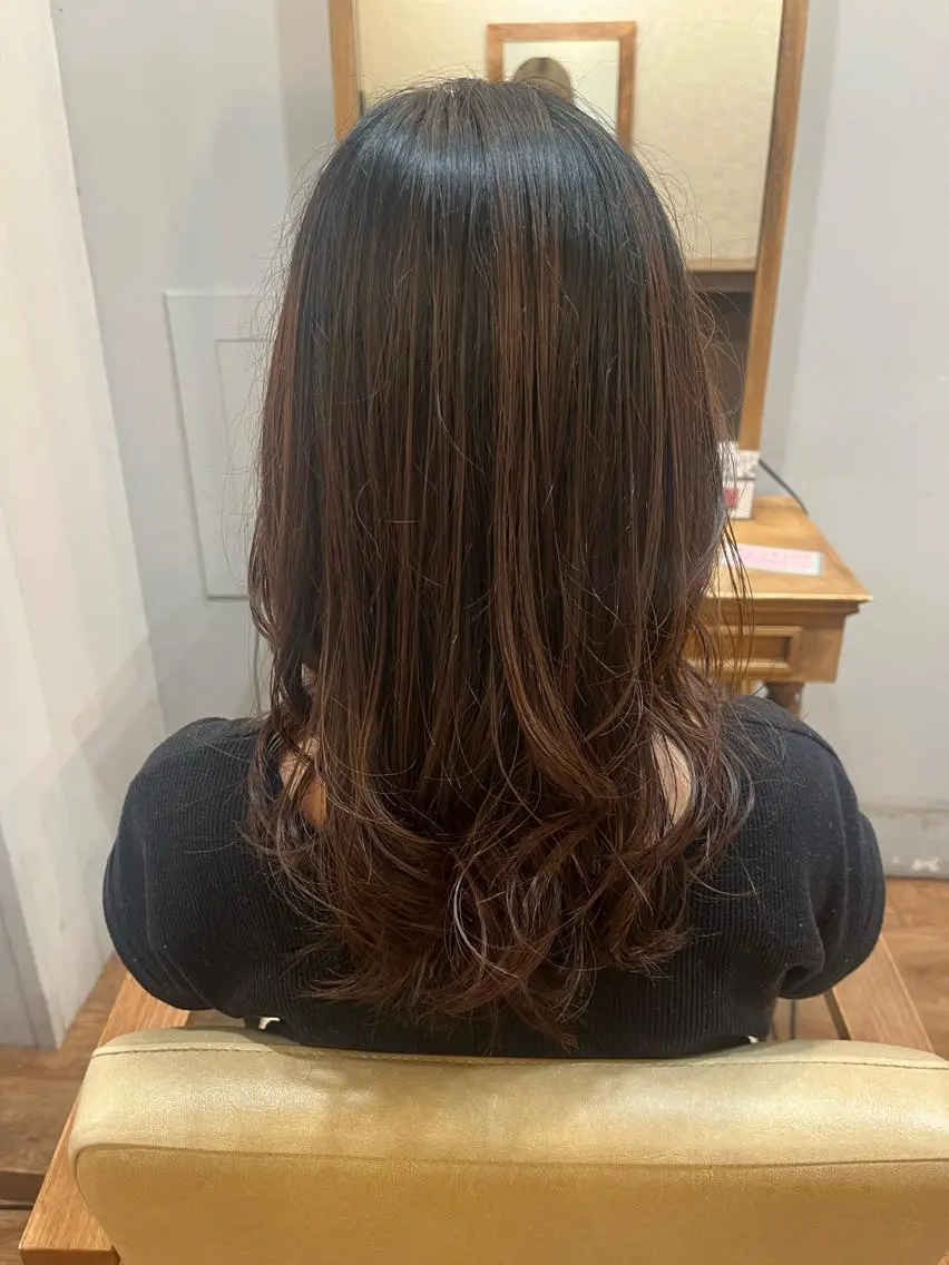 ロング 韓国風ヘア レイヤーカット ✿ すずかのヘアスタイル