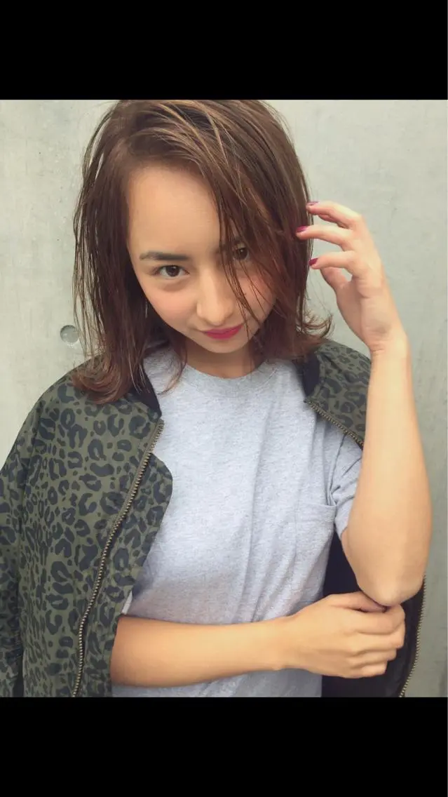 ショート ミディアム 外ハネヘア 透明感カラー🌿ボブ ✨飛田　ケイのヘアスタイル