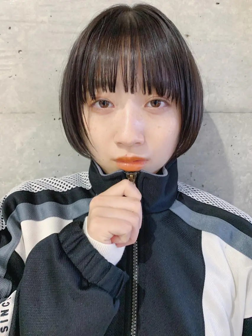 ショート カラー ボブパーマコテ巻き風 パーマNo1深江秀平のヘアスタイル