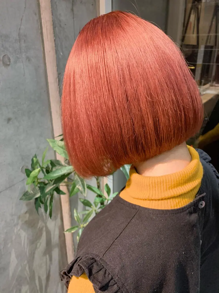 ショート カラー ピンクカラー ボブ マンツーマン×半個室 まちだきょうすけのヘアスタイル
