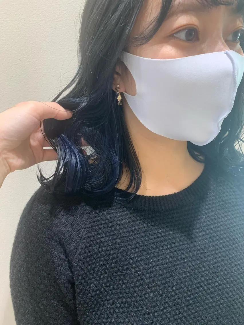 セミロング カラー ヘアカラー トリートメント 暖色/ブリーチカラー 🎀 M i k uのヘアスタイル