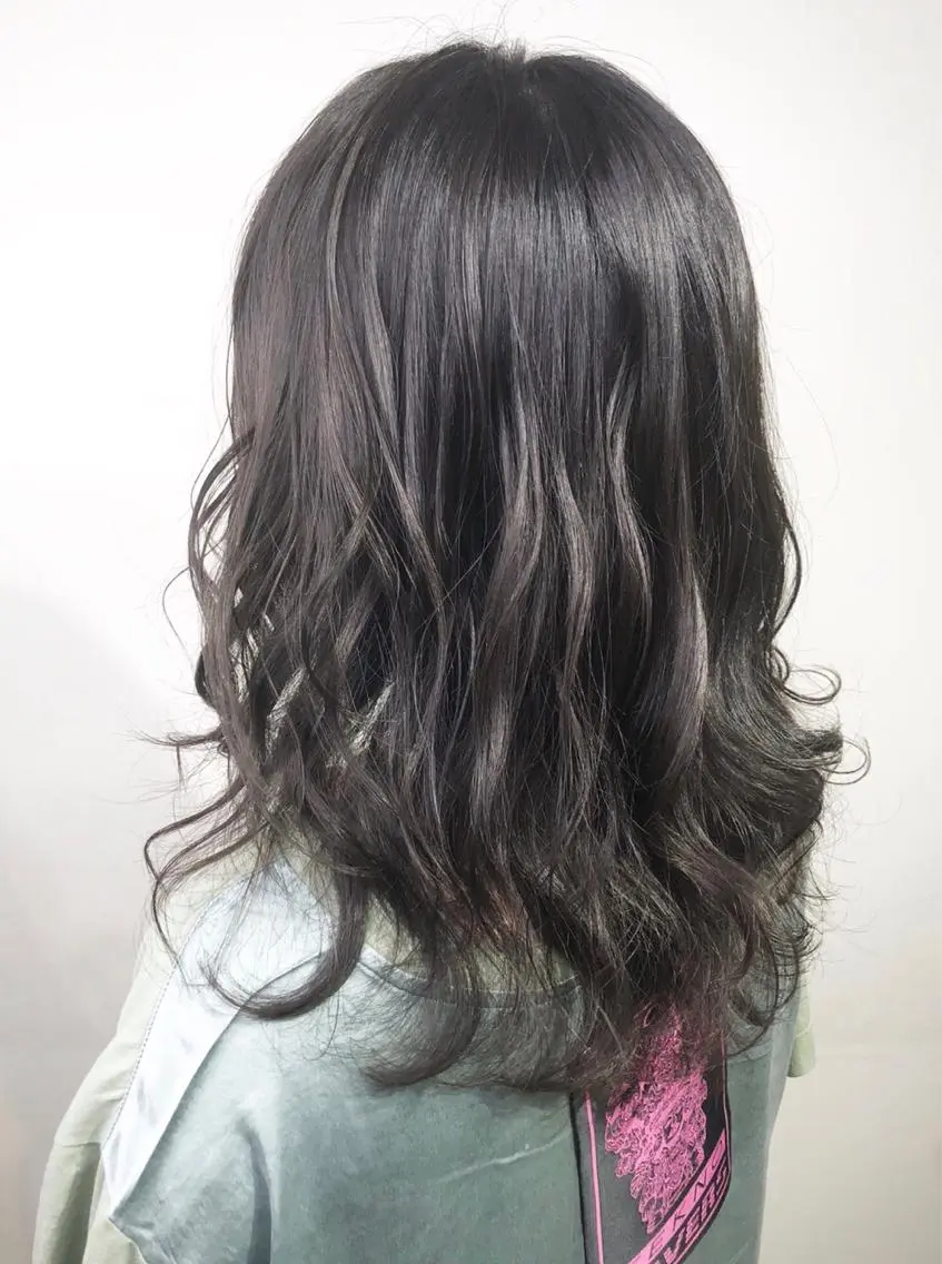 ミディアム カラー _WHITE+ 南海難波店のヘアスタイル