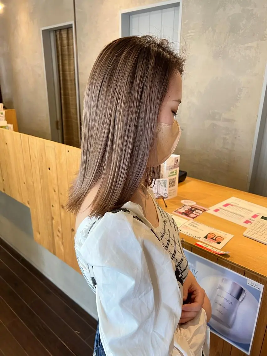 ミディアム ヘアカラー 具志 正太のヘアスタイル